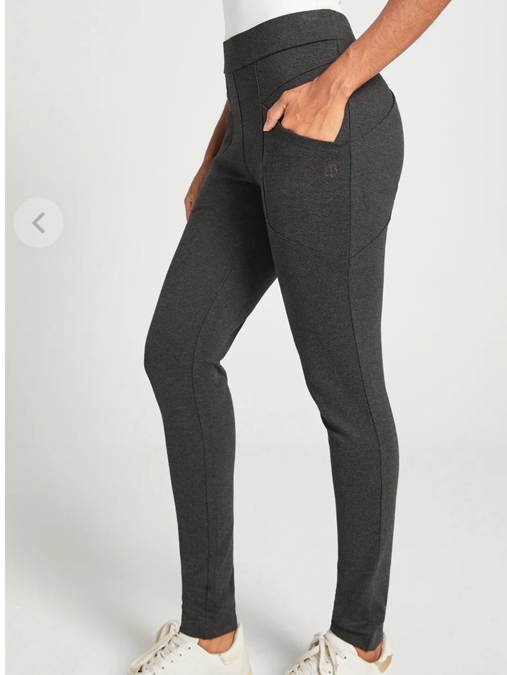Betabrand Journey Dress/Yoga Pant Skinny M Charcoal